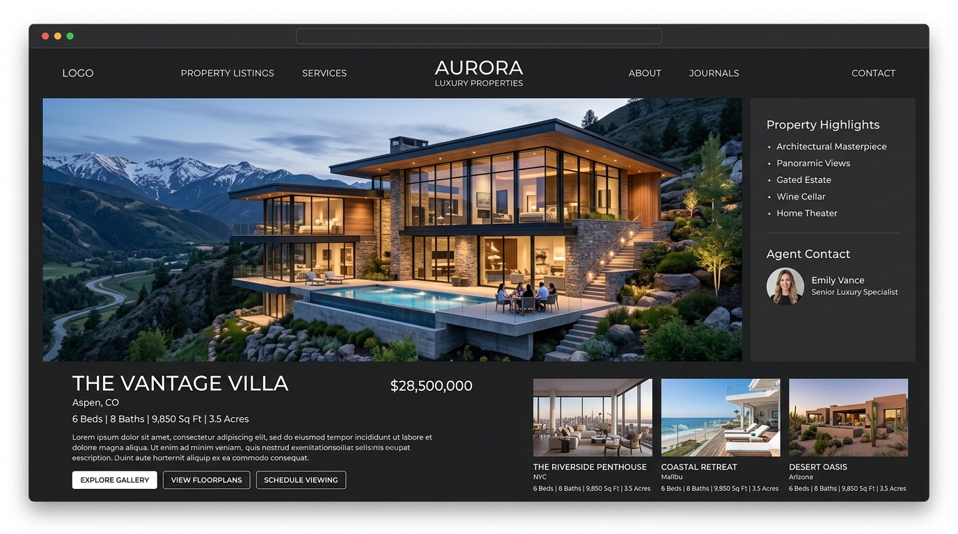 ApexProp Luxury Estates Website
